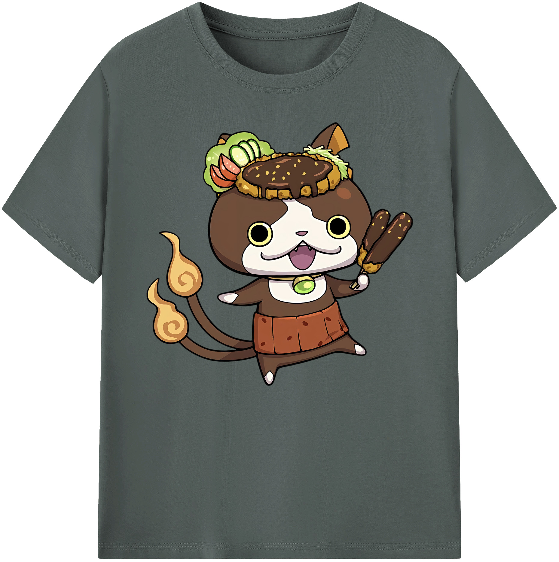 （画像用） 妖怪ウォッチ Yo-kai Watch 綿100％ メンズ半袖Tシャツ｜肌触りやわらか＆通気性